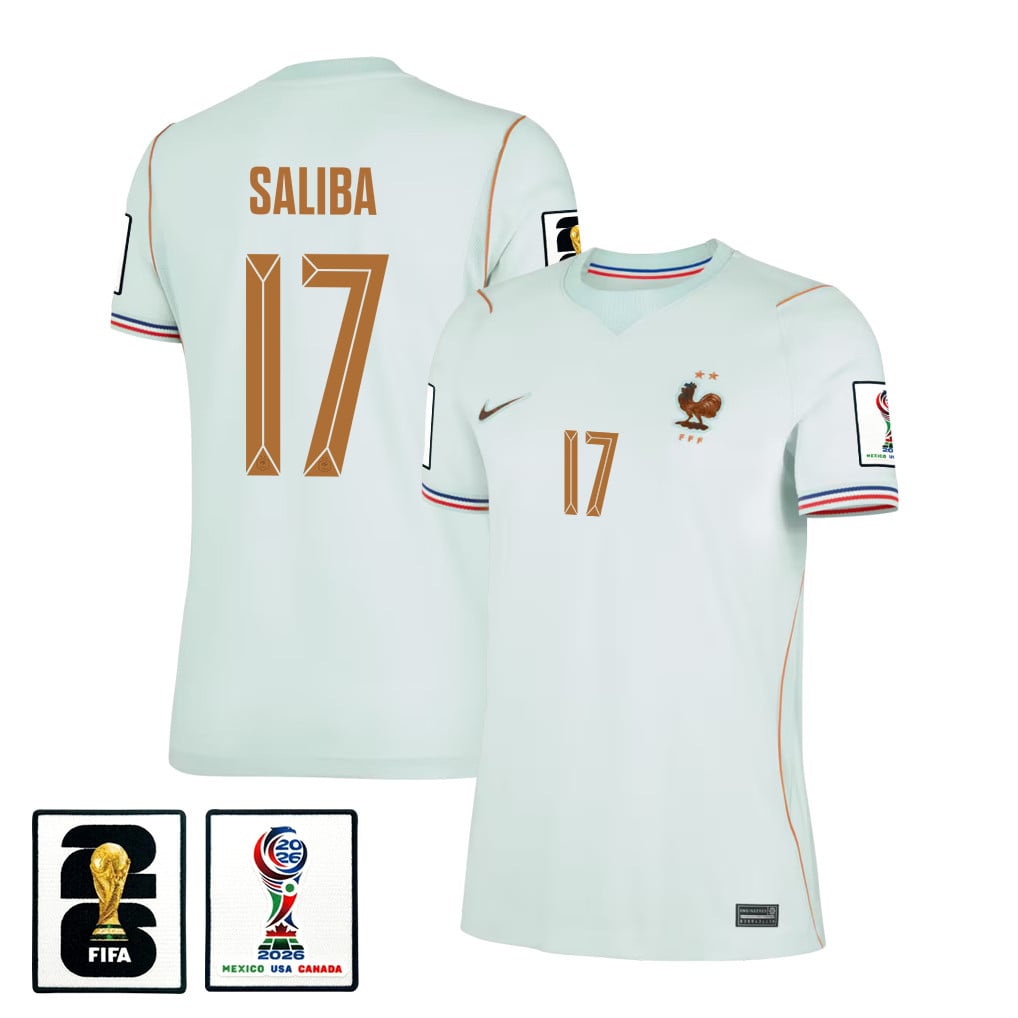 William Saliba 17 France National Team 2026 Women's Away Jersey - Green