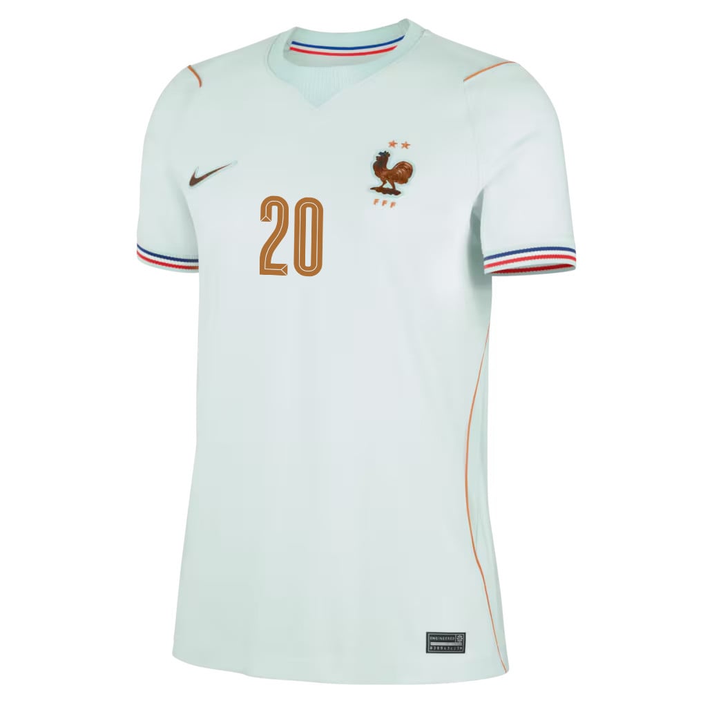 Florian Thauvin 20 France National Team 2026 Women's Away Jersey - Green