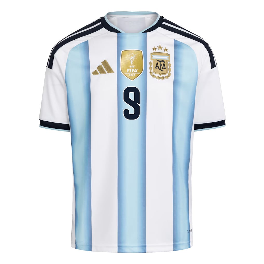 Julián Álvarez 9 Youth Argentina National Team 2026 Home Jersey - White