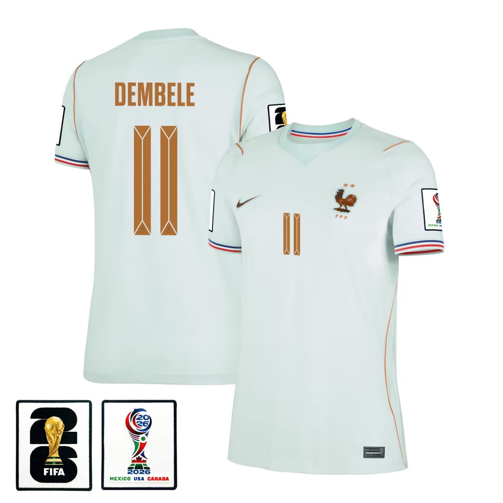 Ousmane Dembélé 11 France National Team 2026 Women's Away Jersey - Green