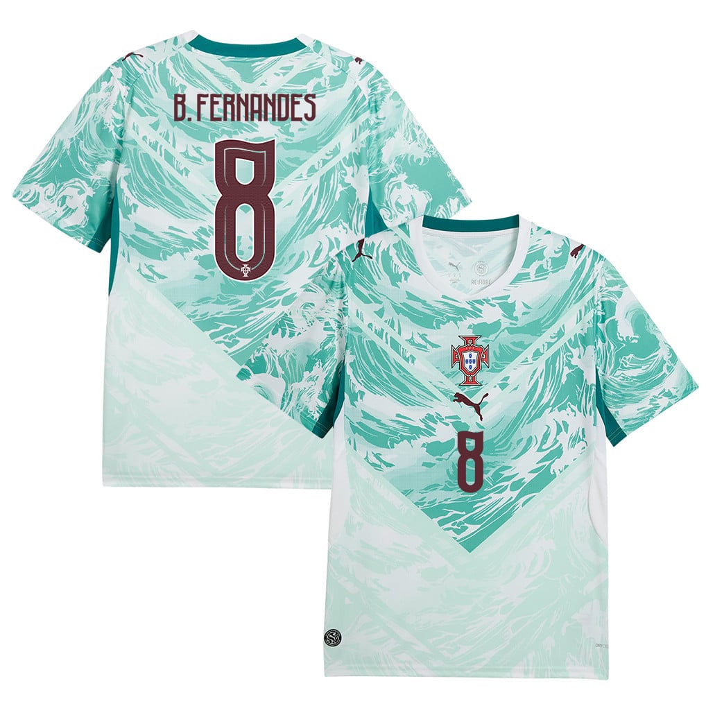 Bruno Fernandes 8 Portugal National Team 2026 Away Jersey - White, Men