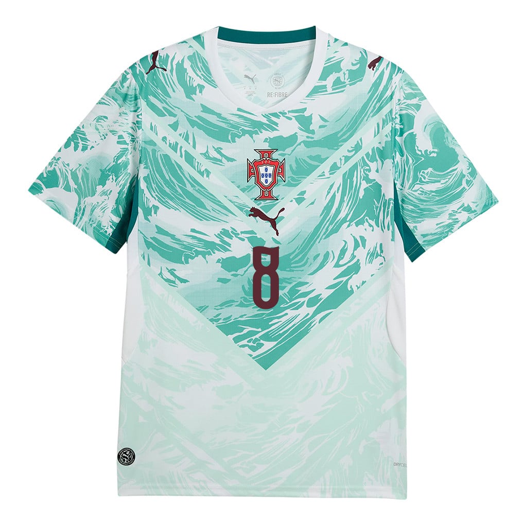Bruno Fernandes 8 Portugal National Team 2026 Away Jersey - White, Men