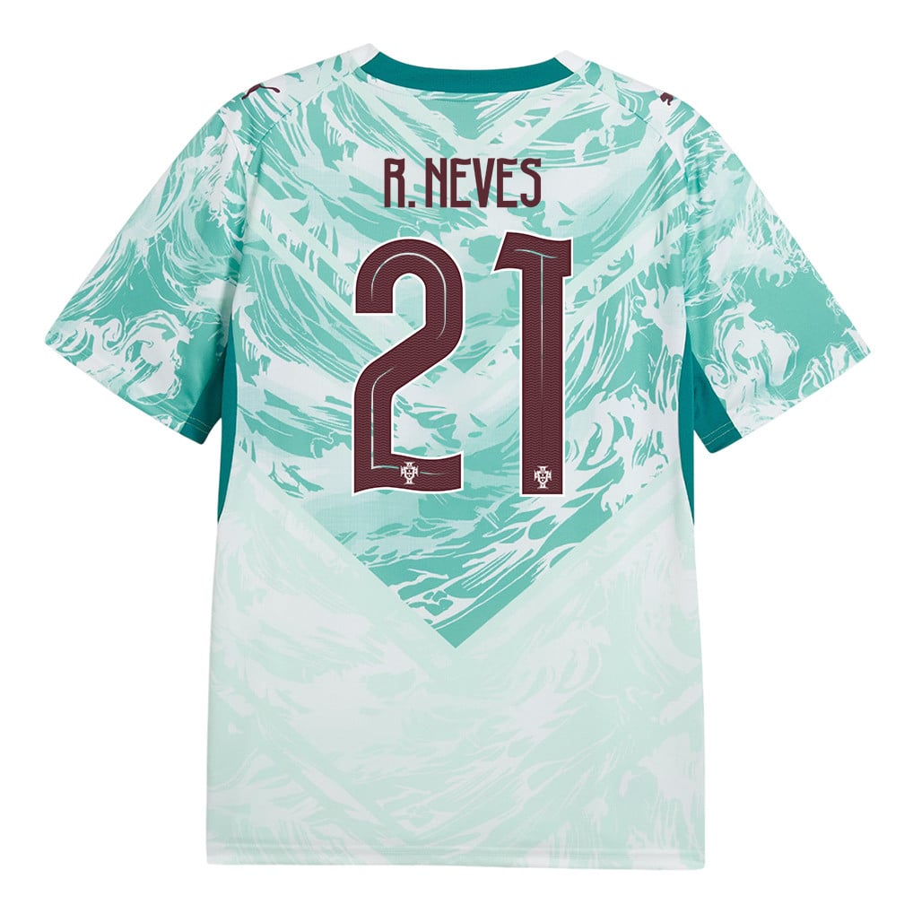 Rúben Neves 21 Portugal National Team 2026 Away Jersey - White, Men