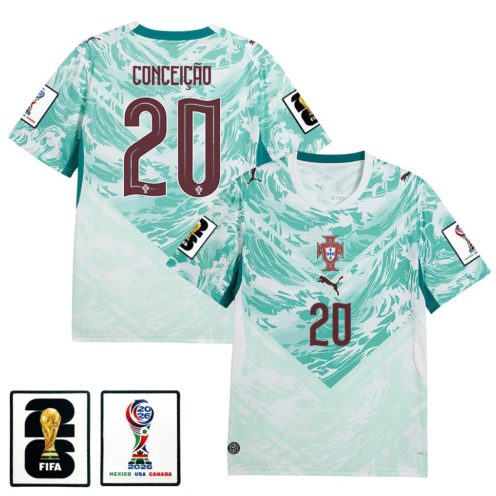 Francisco Conceição 20 Portugal National Team 2026 x World Cup Patch Away Jersey - White, Men