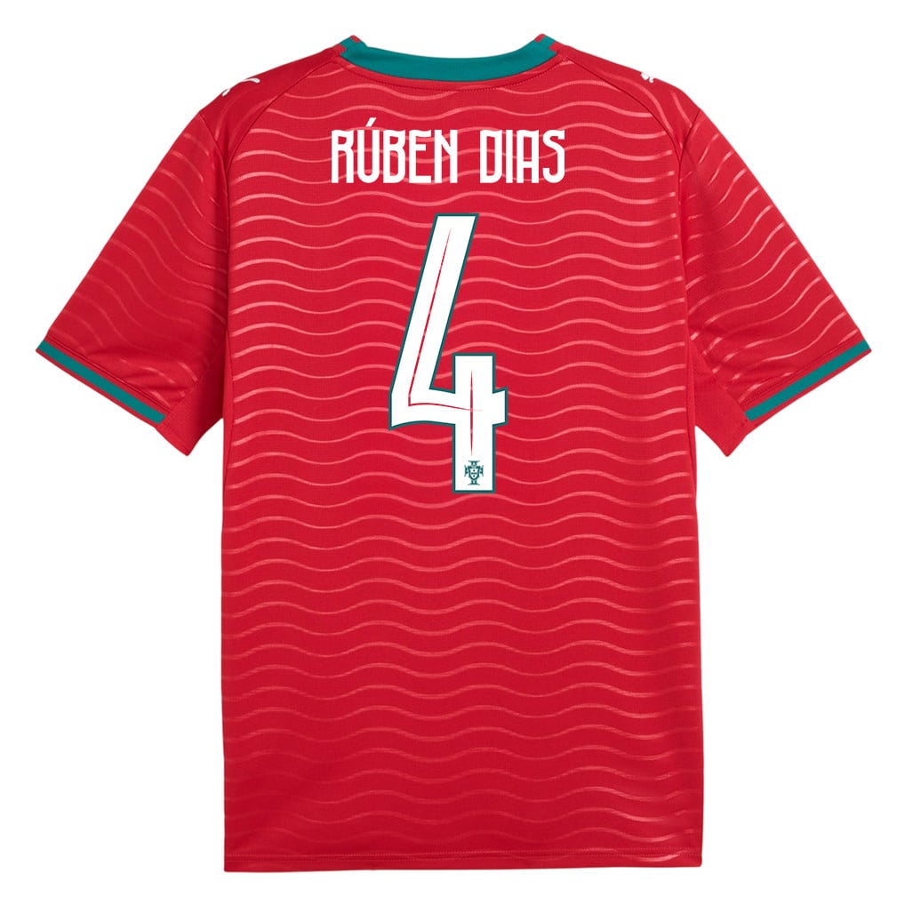 Rúben Dias 4 Portugal National Team 2026 Home Jersey - Red, Men
