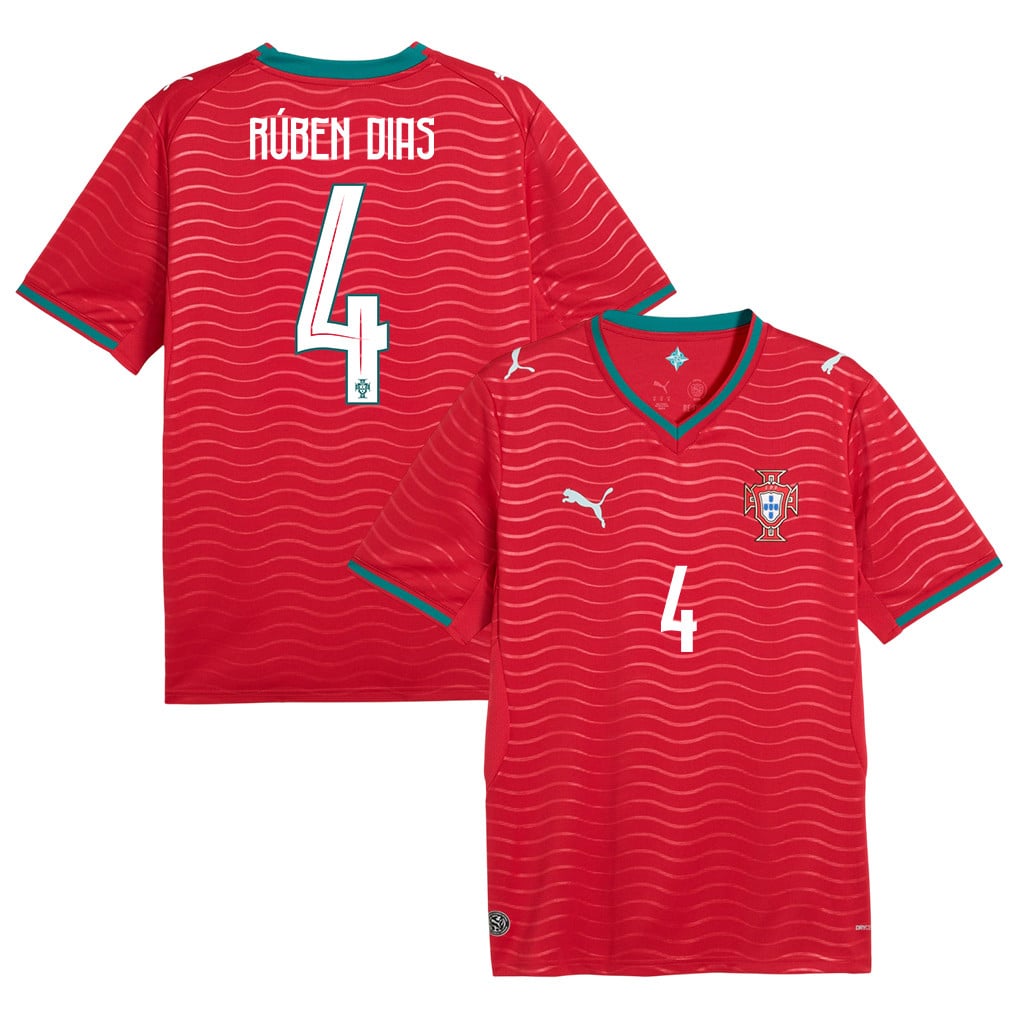 Rúben Dias 4 Portugal National Team 2026 Home Jersey - Red, Men