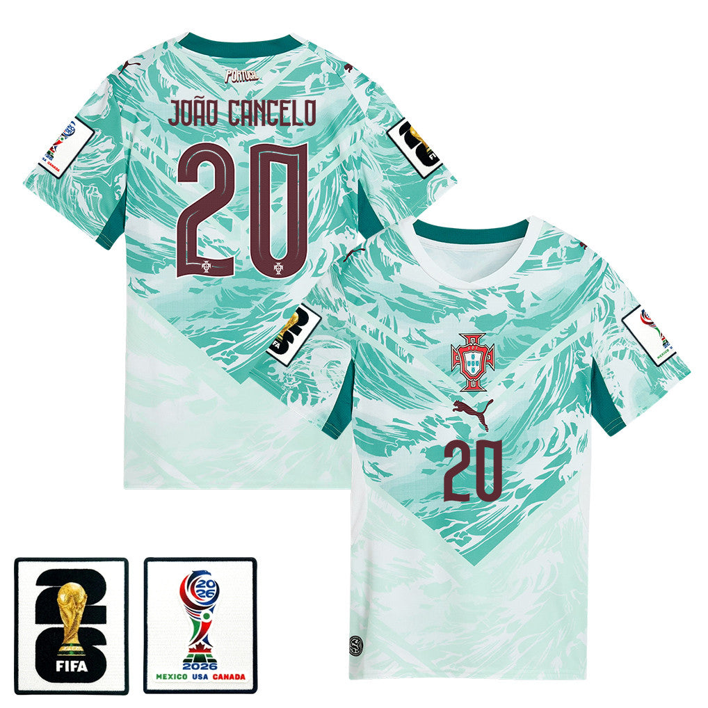 João Cancelo 20 Portugal National Team 2026 Women's Away Jersey - White