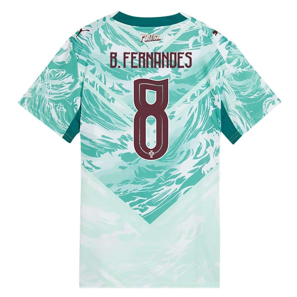 Bruno Fernandes 8 Portugal National Team 2026 Women's Away Jersey - White