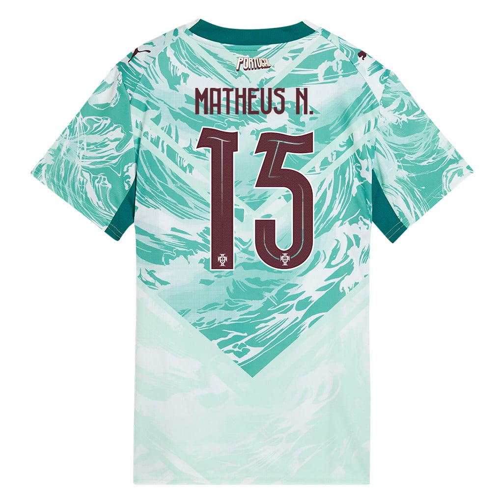 Matheus Nunes 15 Portugal National Team 2026 Women's Away Jersey - White