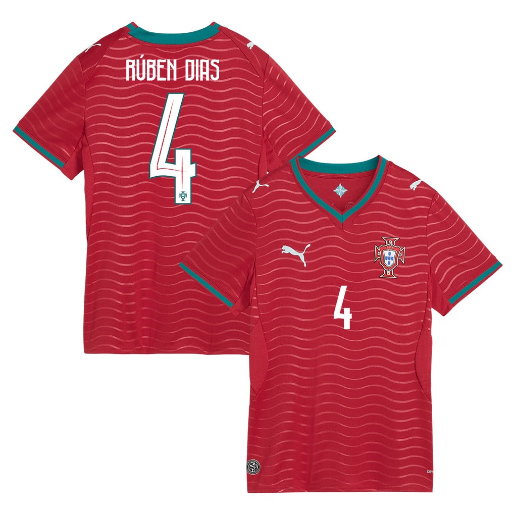 Rúben Dias 4 Women's Portugal National Team 2026 Home Jersey - Red