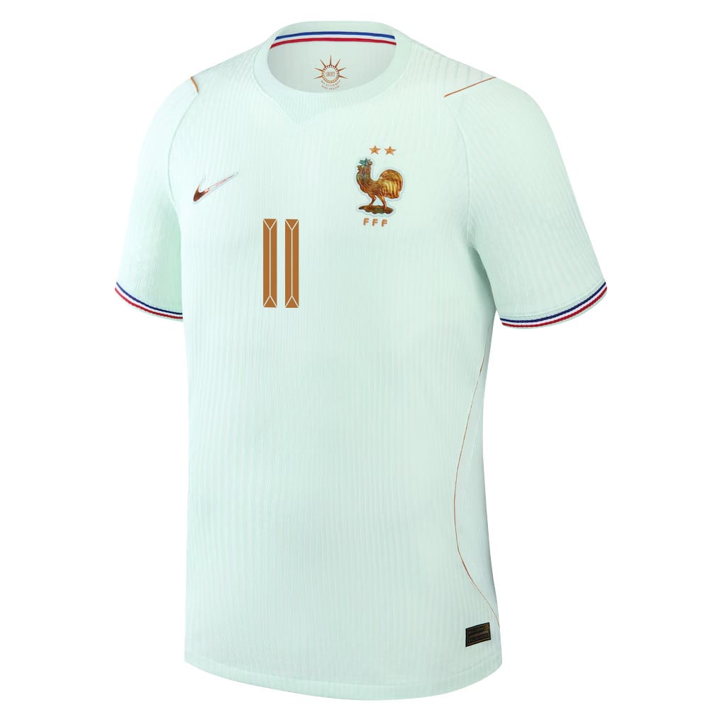 Ousmane Dembélé 11 France National Team 2026 Away Jersey - Green, Men