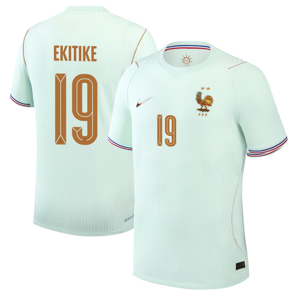 Hugo Ekitike 19 France National Team 2026 Away Jersey - Green, Men