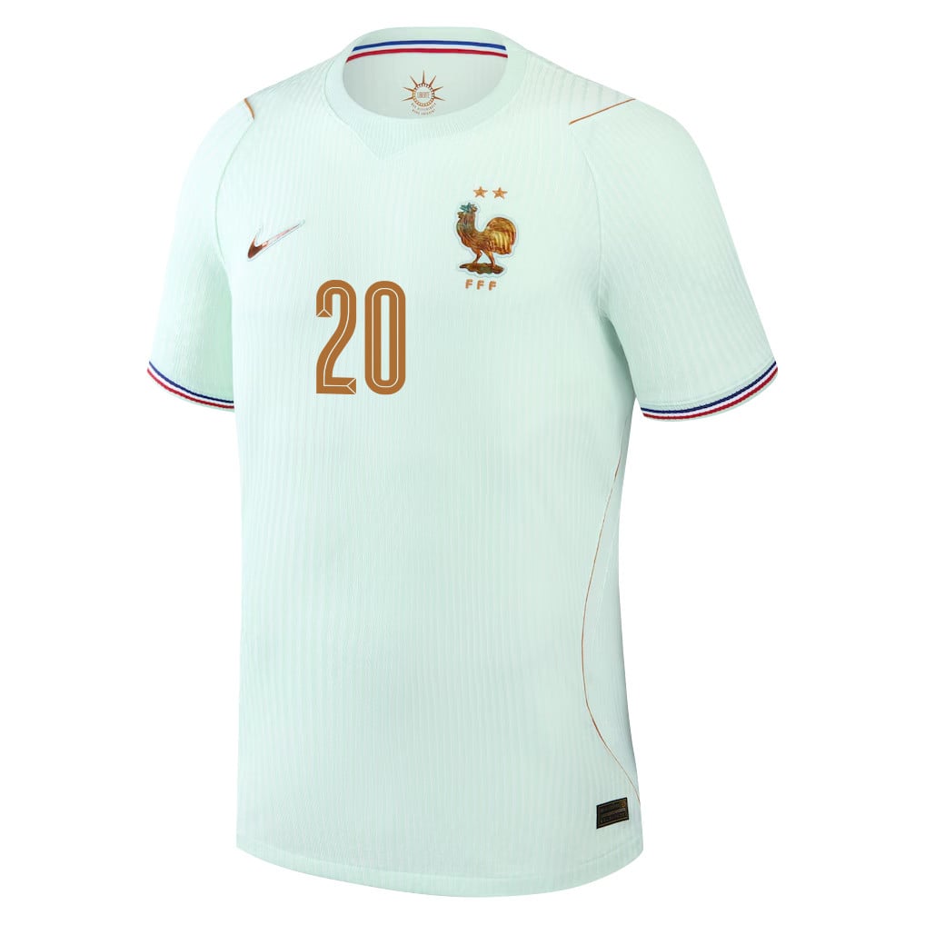 Florian Thauvin 20 France National Team 2026 Away Jersey - Green, Men