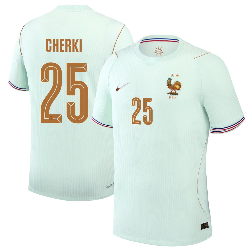 Rayan Cherki 25 France National Team 2026 Away Jersey - Green, Men