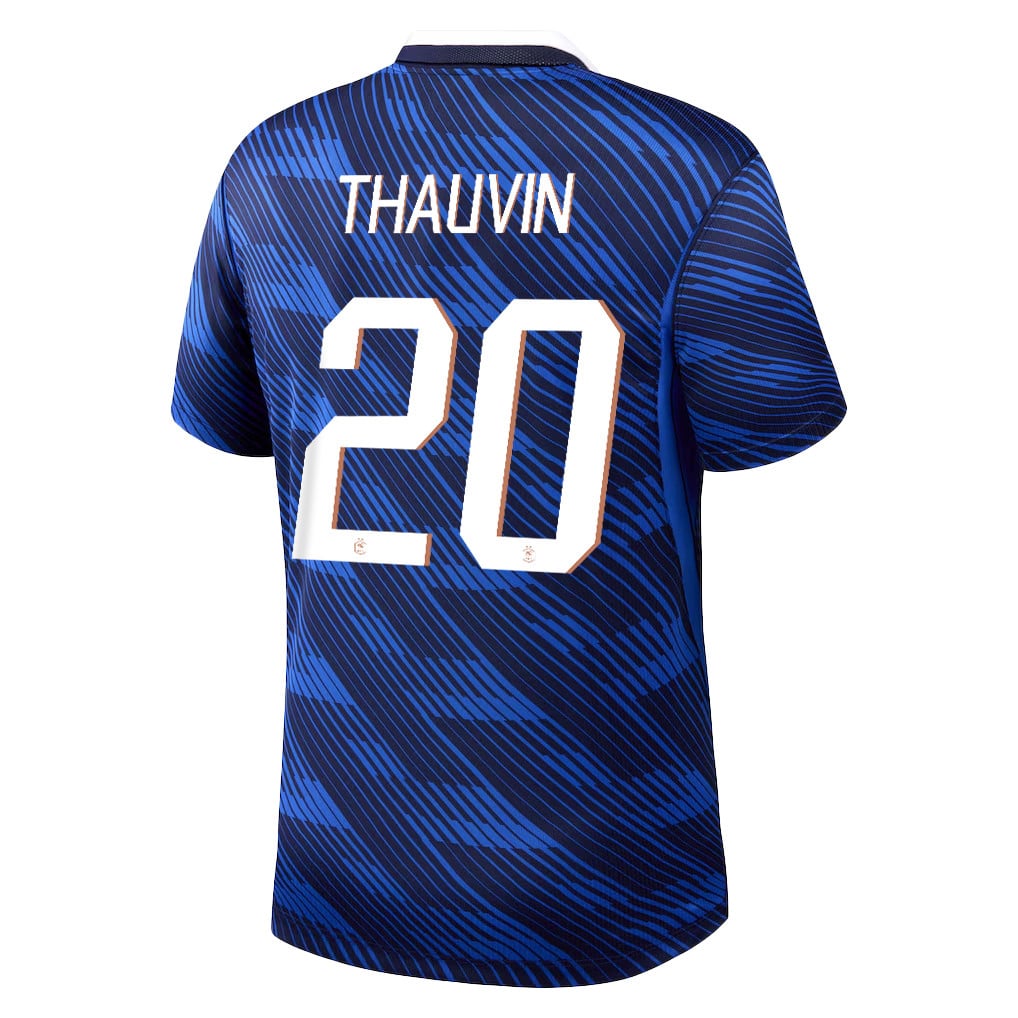 Florian Thauvin 20 France National Team 2026 x World Cup Patch Home Jersey - Blue, Men