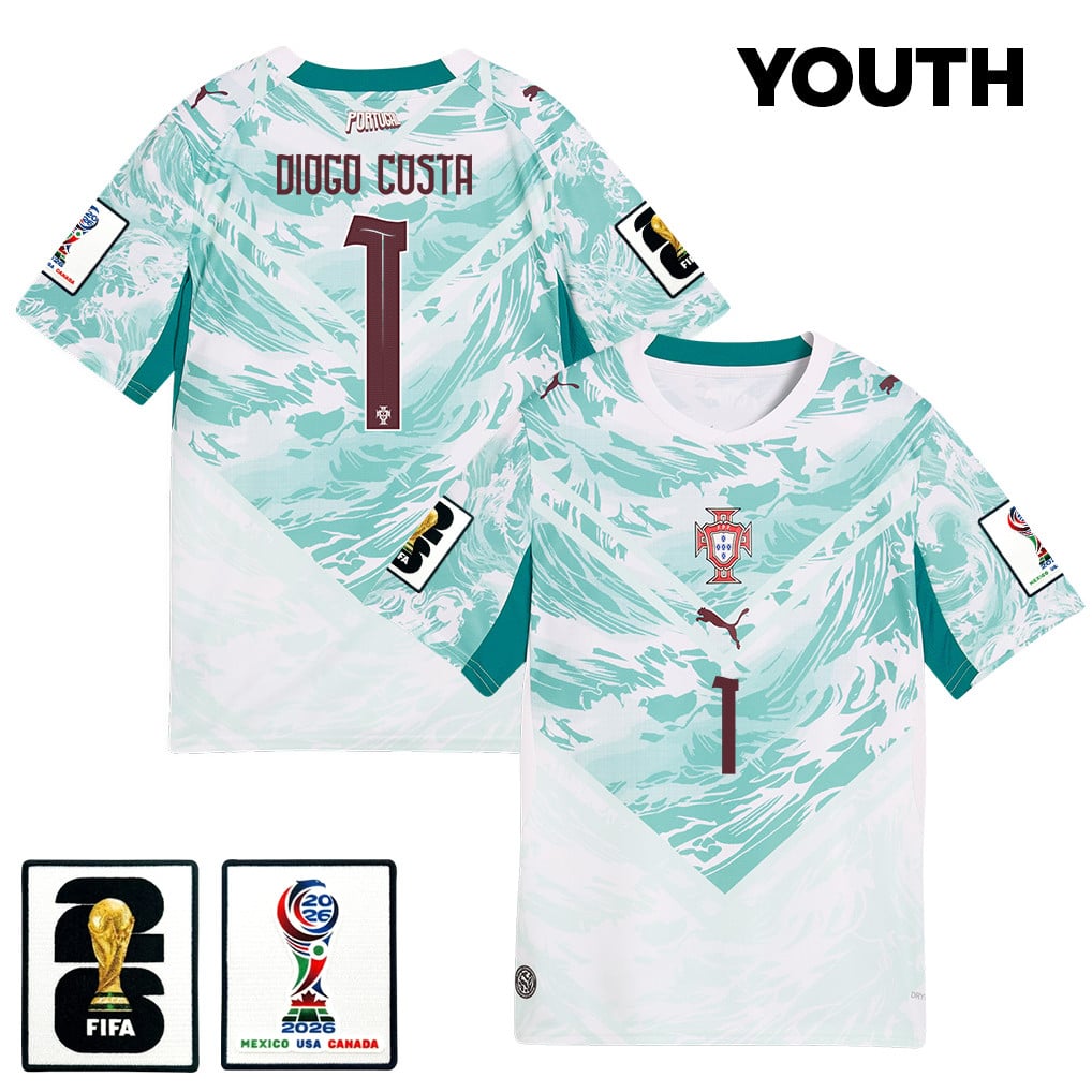 Diogo Costa 1 Youth Portugal National Team 2026 Away Jersey - White