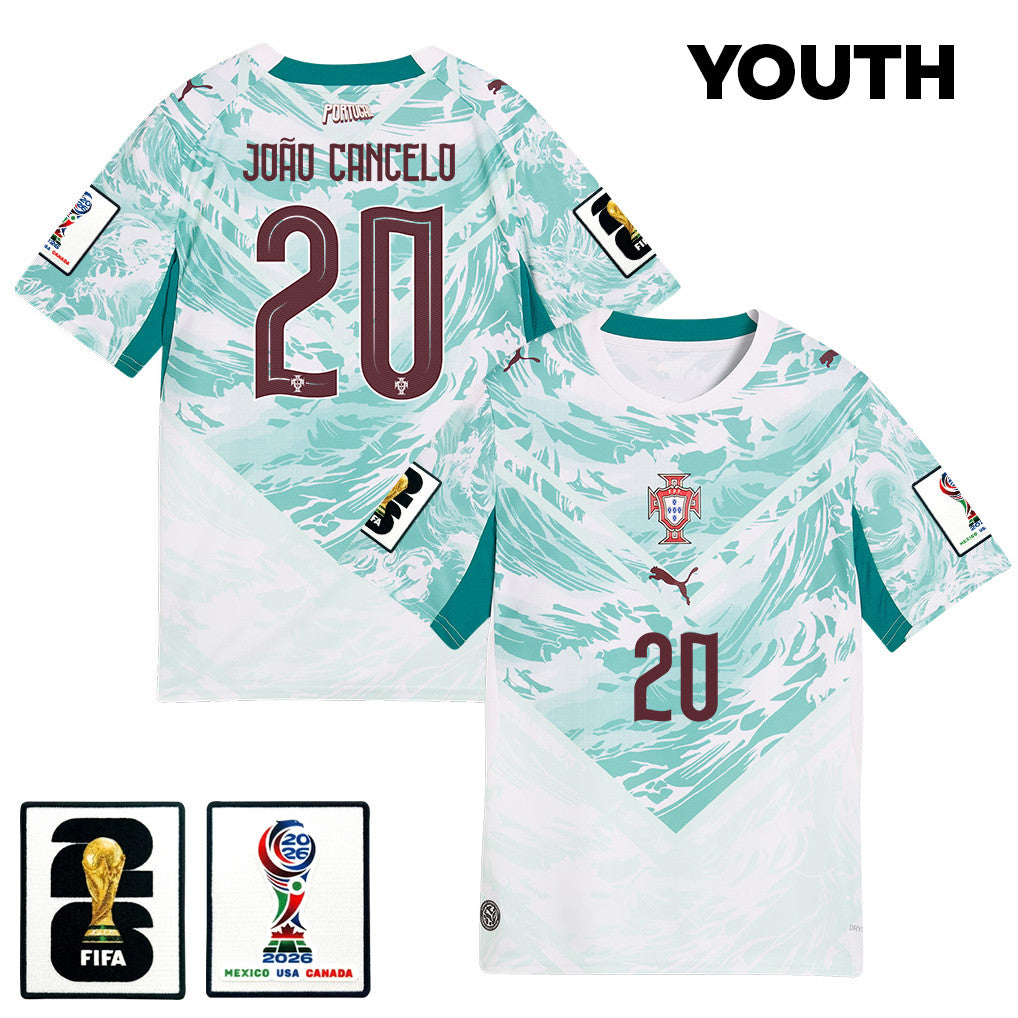 João Cancelo 20 Youth Portugal National Team 2026 Away Jersey - White