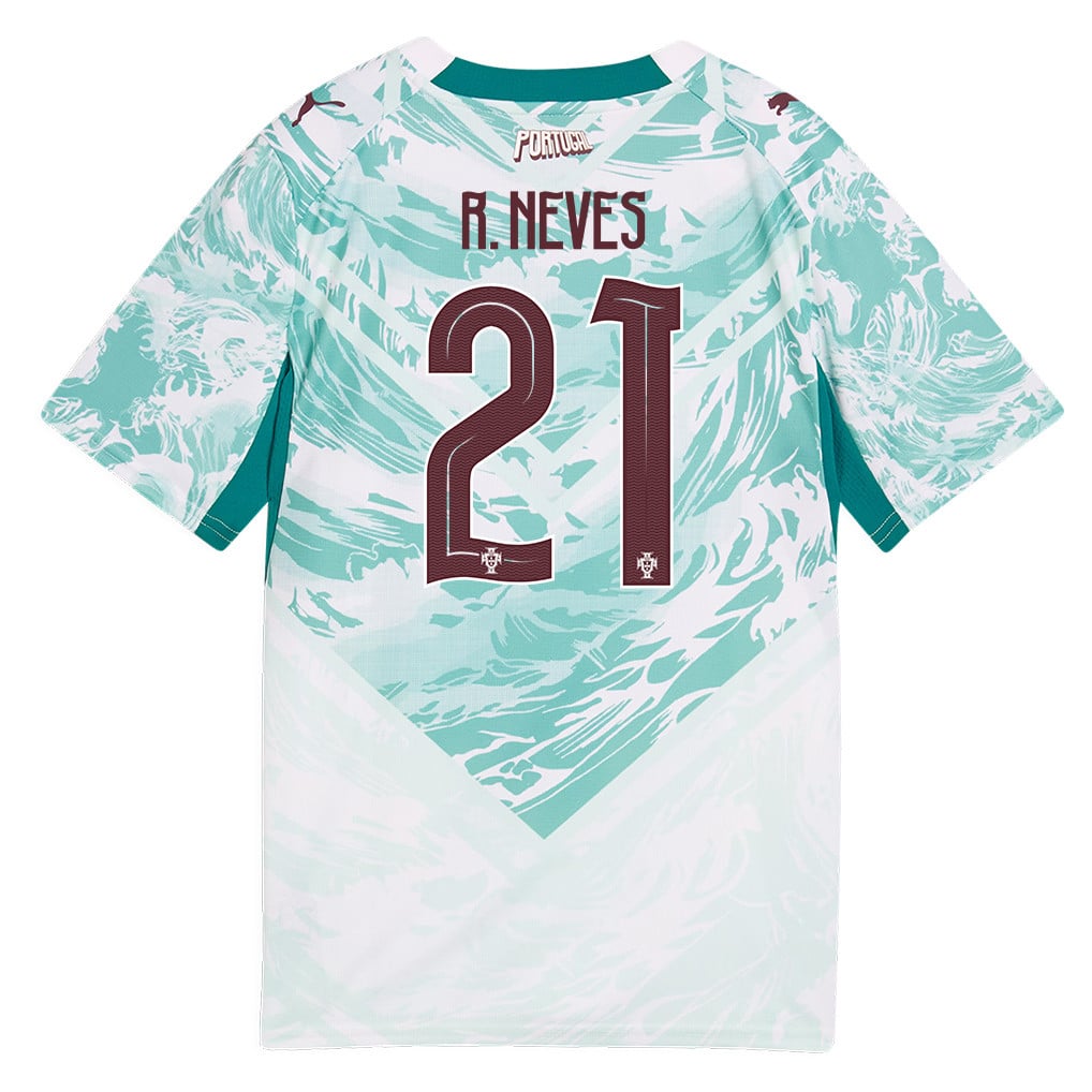 Rúben Neves 21 Youth Portugal National Team 2026 Away Jersey - White