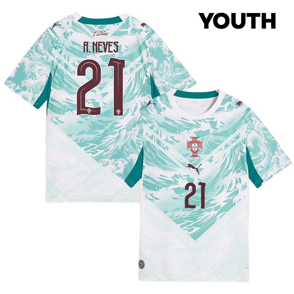 Rúben Neves 21 Youth Portugal National Team 2026 Away Jersey - White
