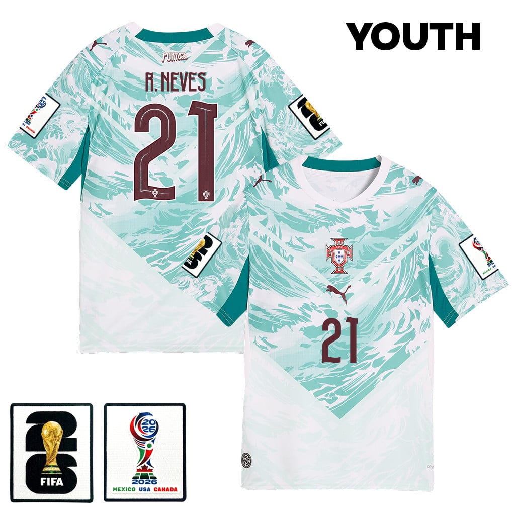 Rúben Neves 21 Youth Portugal National Team 2026 Away Jersey - White
