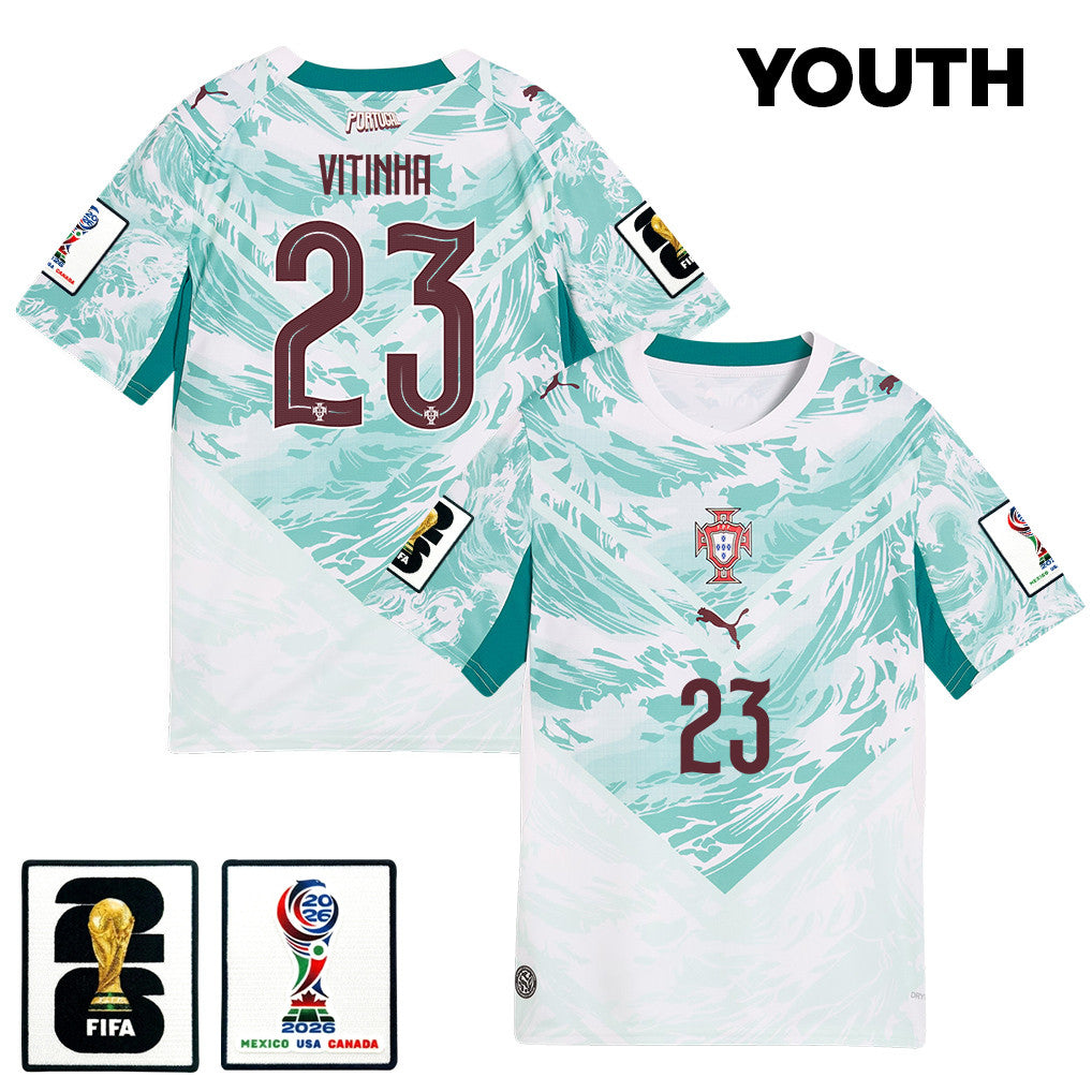 Vitinha 23 Youth Portugal National Team 2026 Away Jersey - White