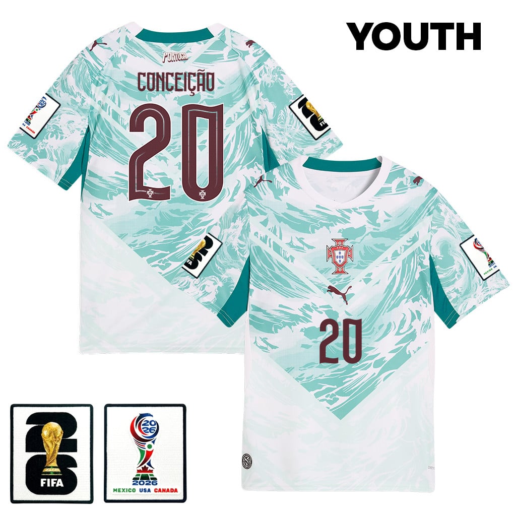 Francisco Conceição 20 Youth Portugal National Team 2026 Away Jersey - White