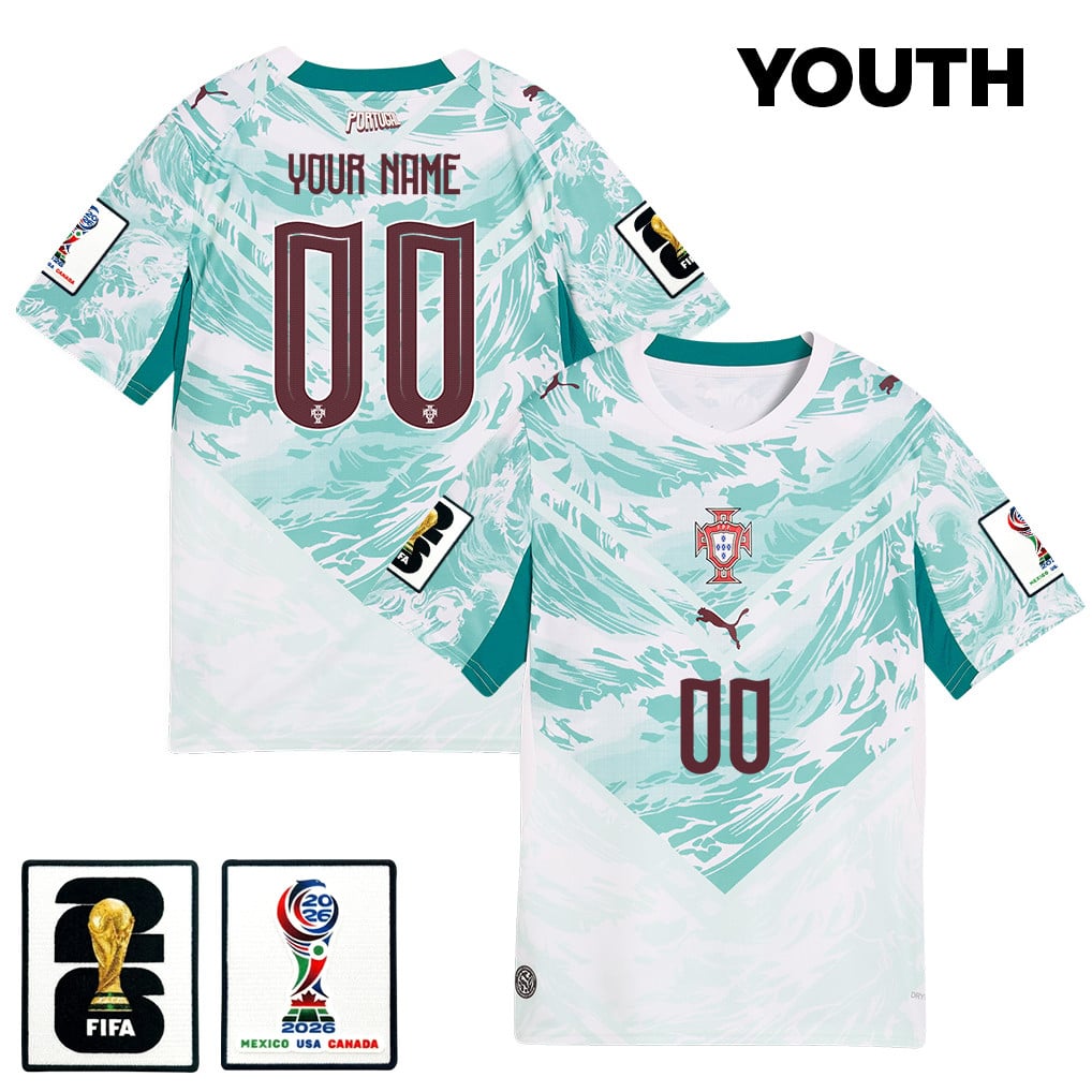 Portugal National Team 2026 Youth Away Jersey - Personalized - White
