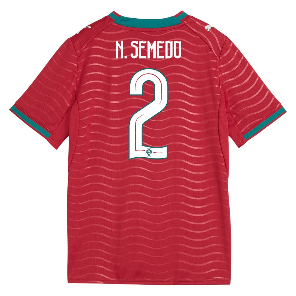 Nélson Semedo 2 Youth Portugal National Team 2026 Home Jersey - Red