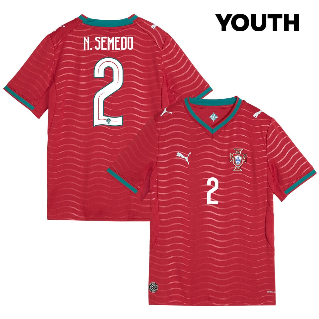 Nélson Semedo 2 Youth Portugal National Team 2026 Home Jersey - Red