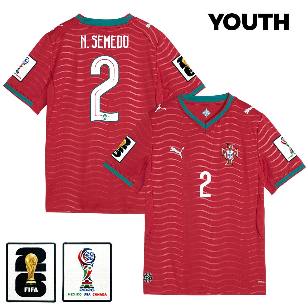 Nélson Semedo 2 Youth Portugal National Team 2026 Home Jersey - Red