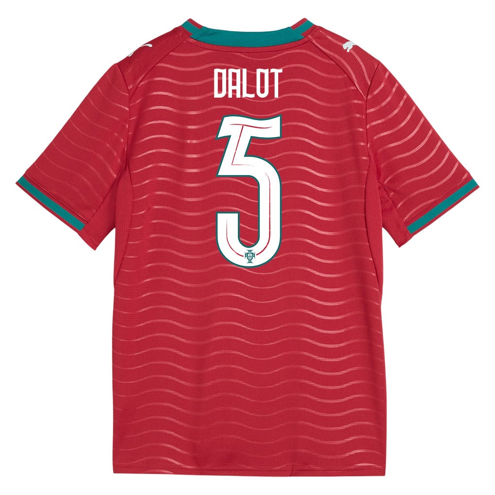 Diogo Dalot 5 Youth Portugal National Team 2026 Home Jersey - Red