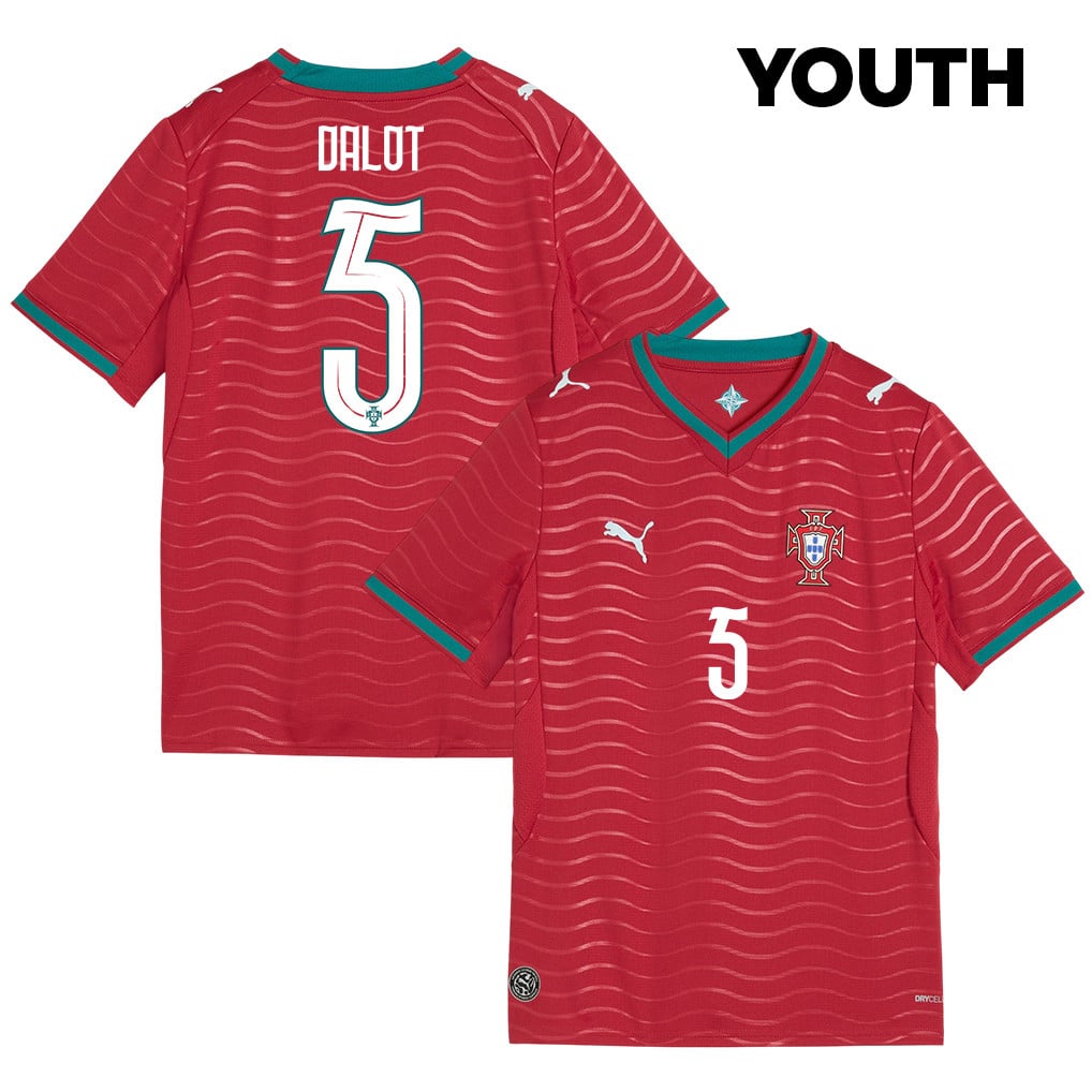 Diogo Dalot 5 Youth Portugal National Team 2026 Home Jersey - Red