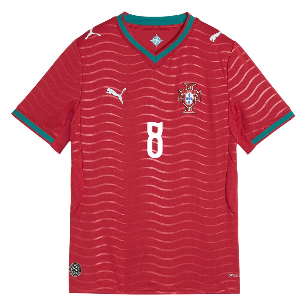 Bruno Fernandes 8 Youth Portugal National Team 2026 Home Jersey - Red