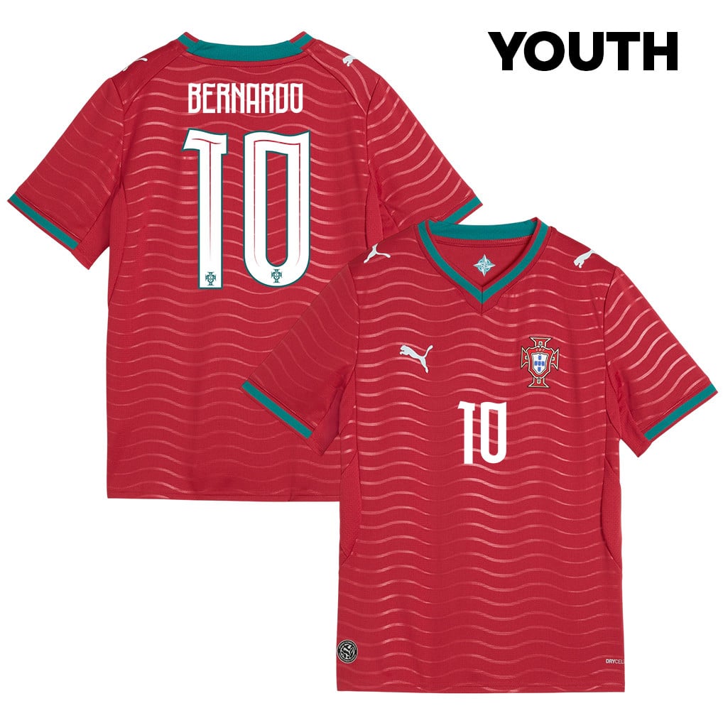 Bernardo Silva 10 Youth Portugal National Team 2026 Home Jersey - Red