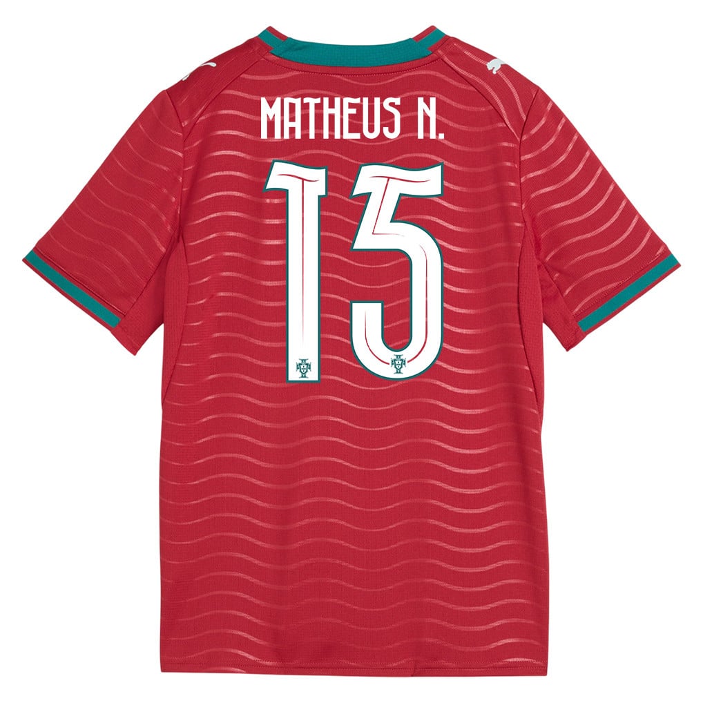 Matheus Nunes 15 Youth Portugal National Team 2026 Home Jersey - Red