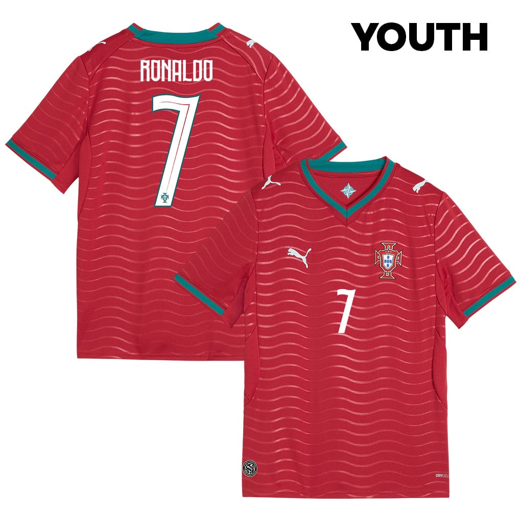 Cristiano Ronaldo 7 Youth Portugal National Team 2026 Home Jersey - Red