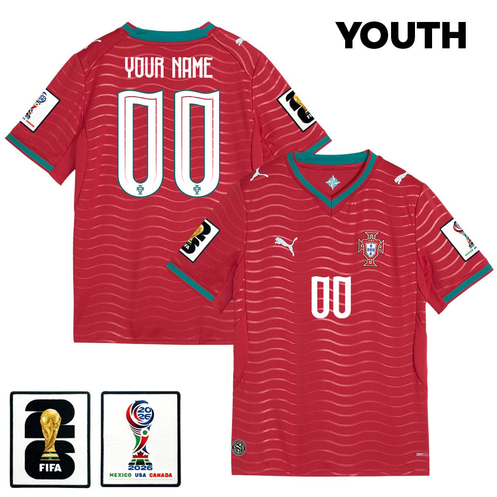 Portugal National Team 2026 Youth Home Jersey - Personalized - Red