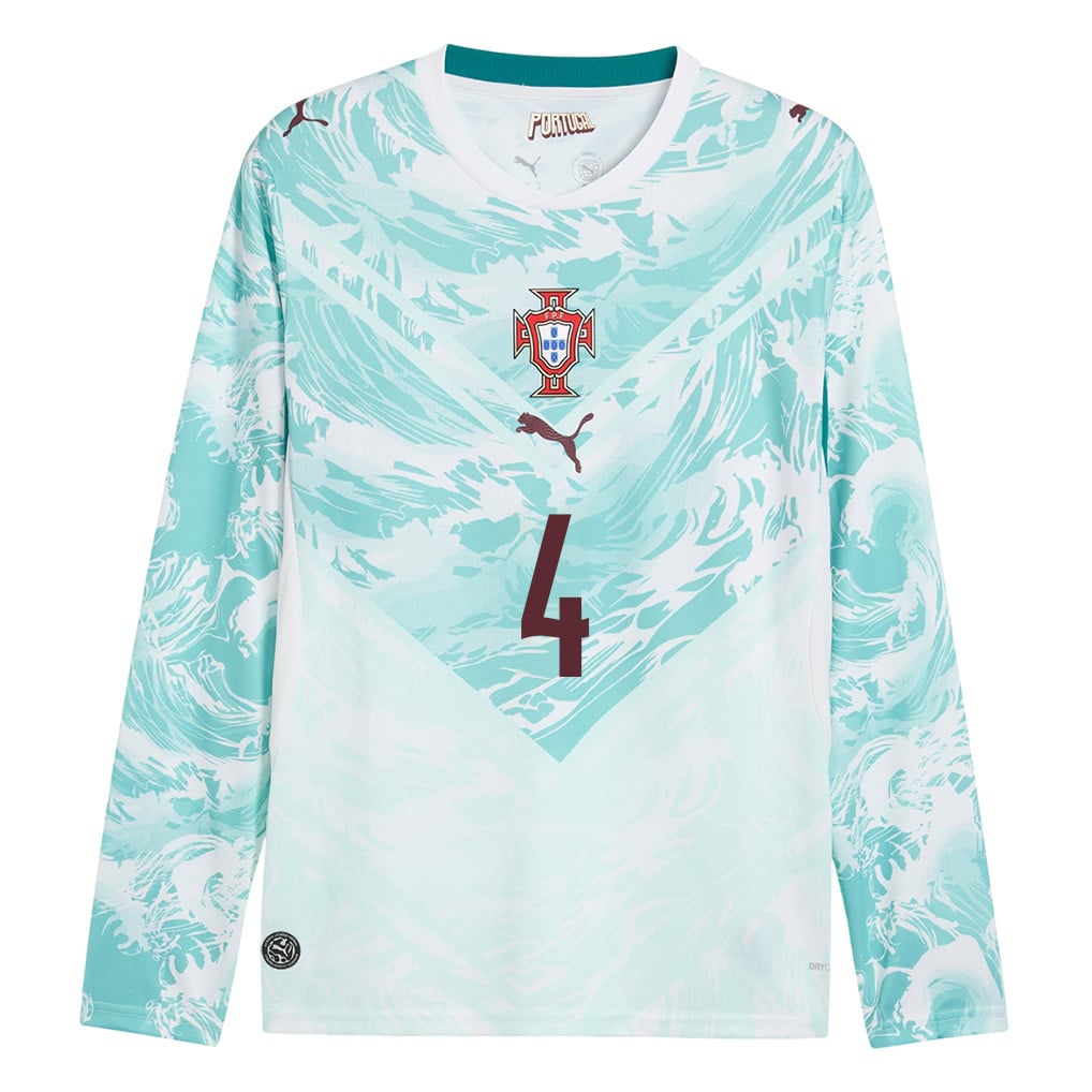 Rúben Dias 4 Portugal National Team 2026 Away Long Sleeve Jersey - White