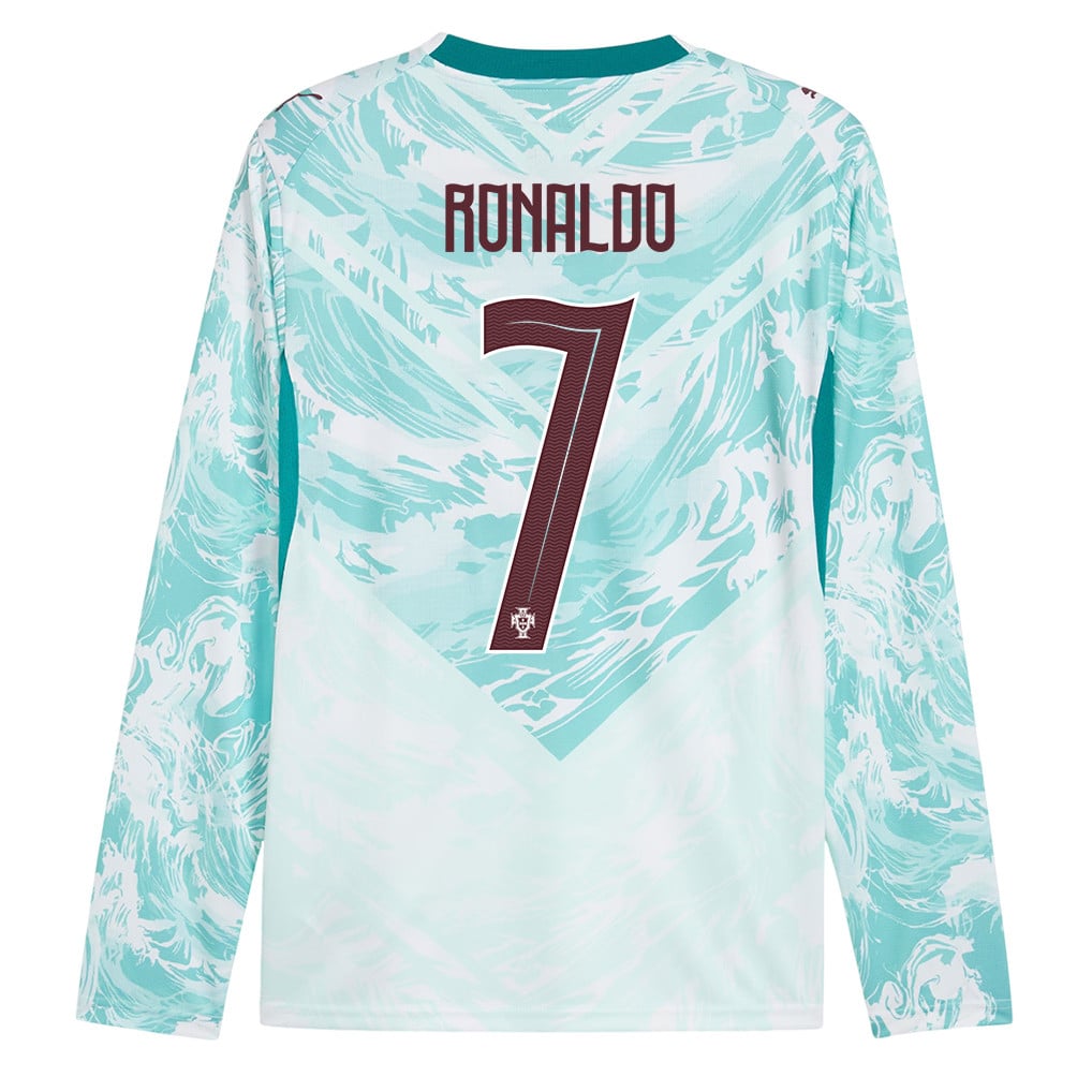 Cristiano Ronaldo 7 Portugal National Team 2026 Away Long Sleeve Jersey - White