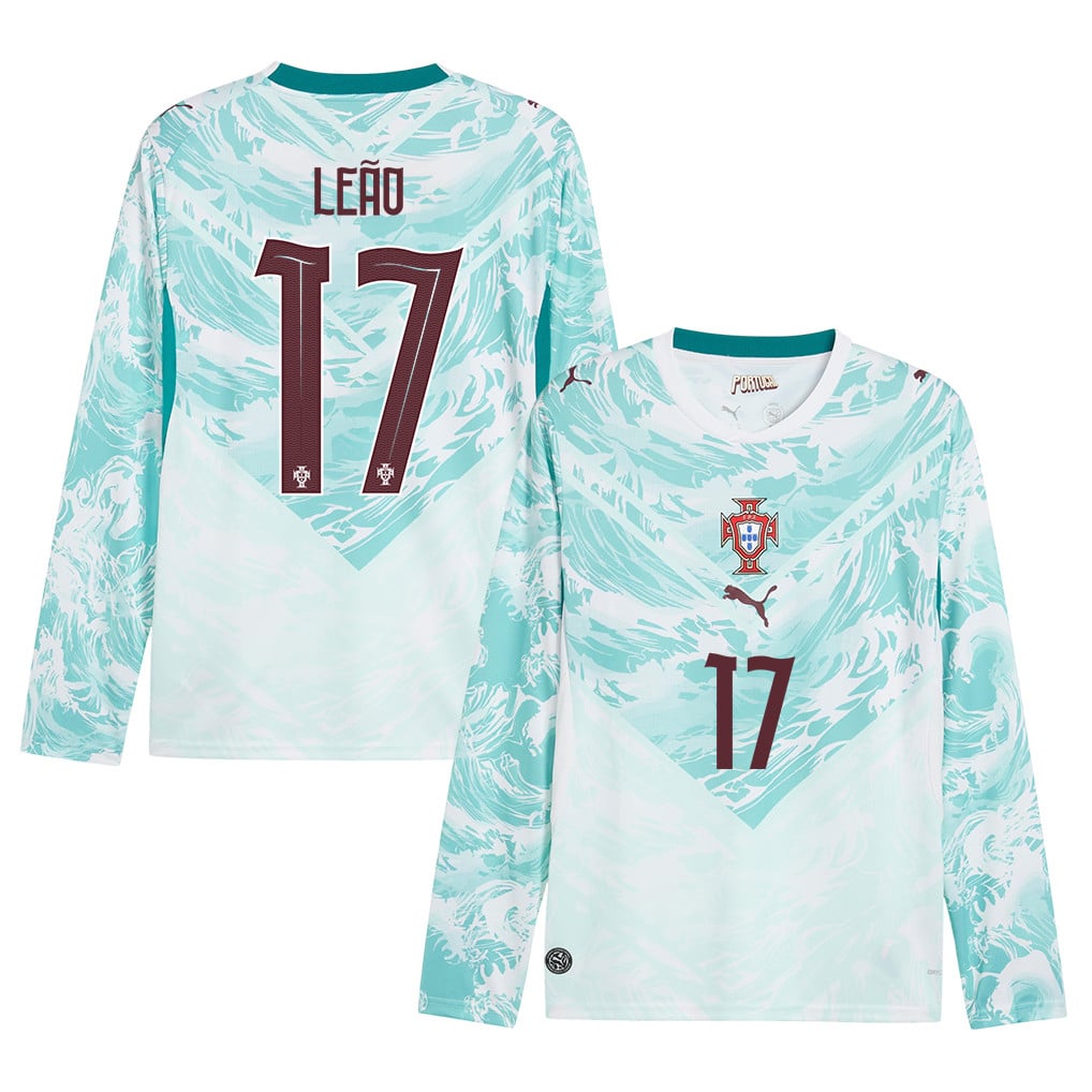 Rafael Leão 17 Portugal National Team 2026 Away Long Sleeve Jersey - White