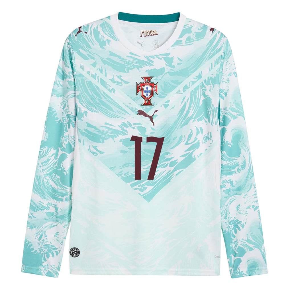 Rafael Leão 17 Portugal National Team 2026 Away Long Sleeve Jersey - White