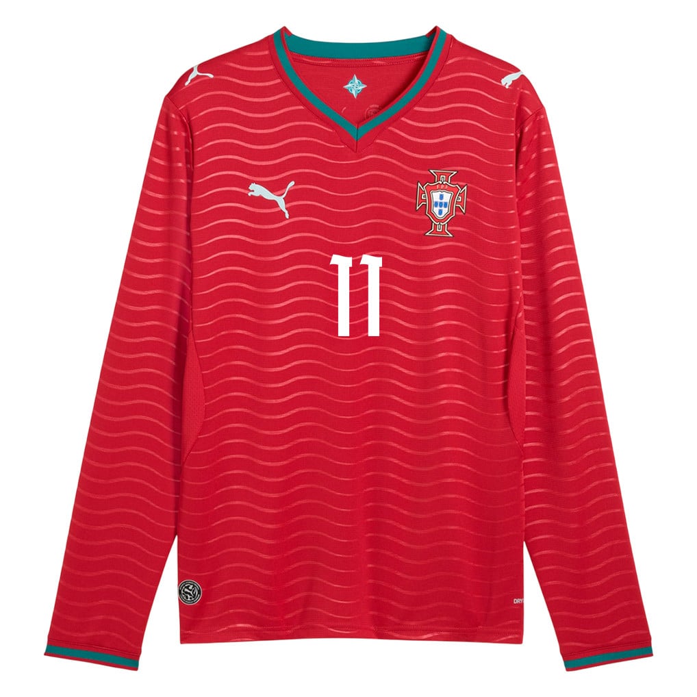 João Félix 11 Portugal National Team 2026 Home Long Sleeve Jersey - Red