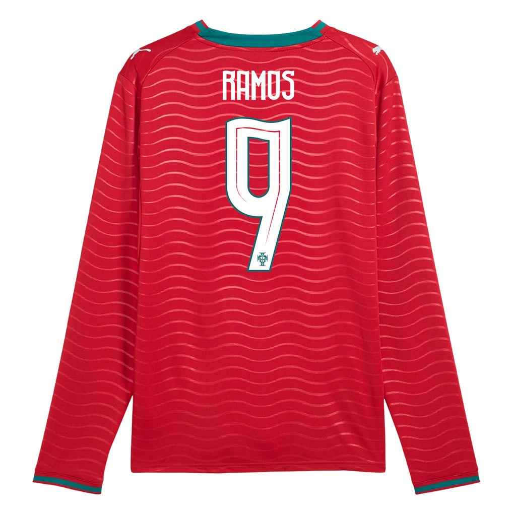 Gonçalo Ramos 9 Portugal National Team 2026 Home Long Sleeve Jersey - Red