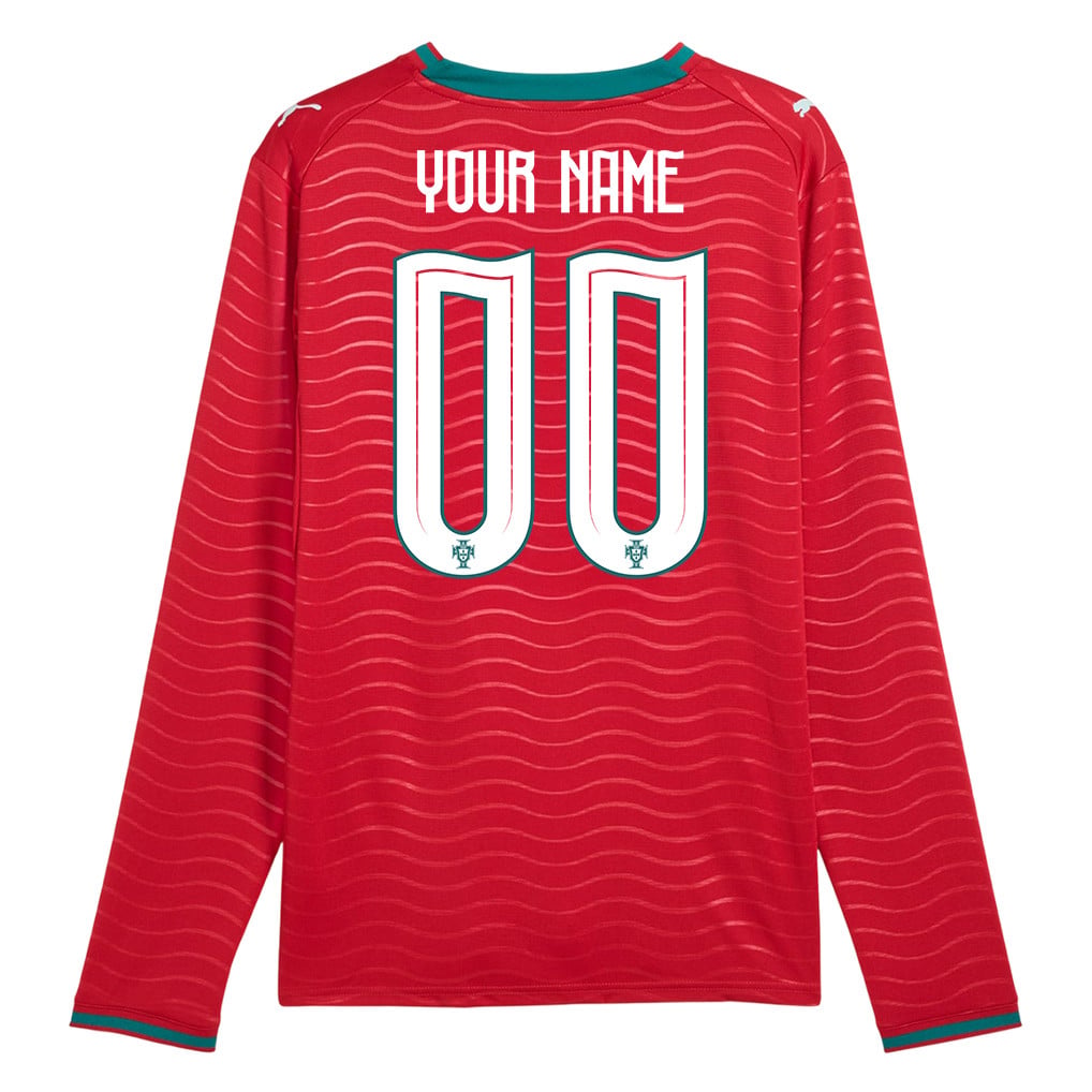 Portugal National Team 2026 Home Long Sleeve Jersey - Personalized - Red