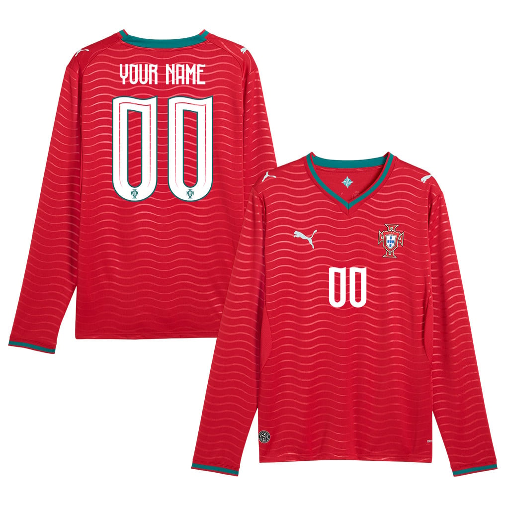 Portugal National Team 2026 Home Long Sleeve Jersey - Personalized - Red