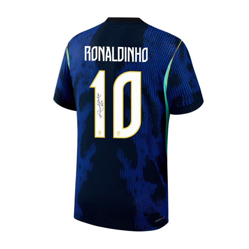 Ronaldinho 10 Legend Signature Brazil National Team 2026 Away Jersey - Blue, Men