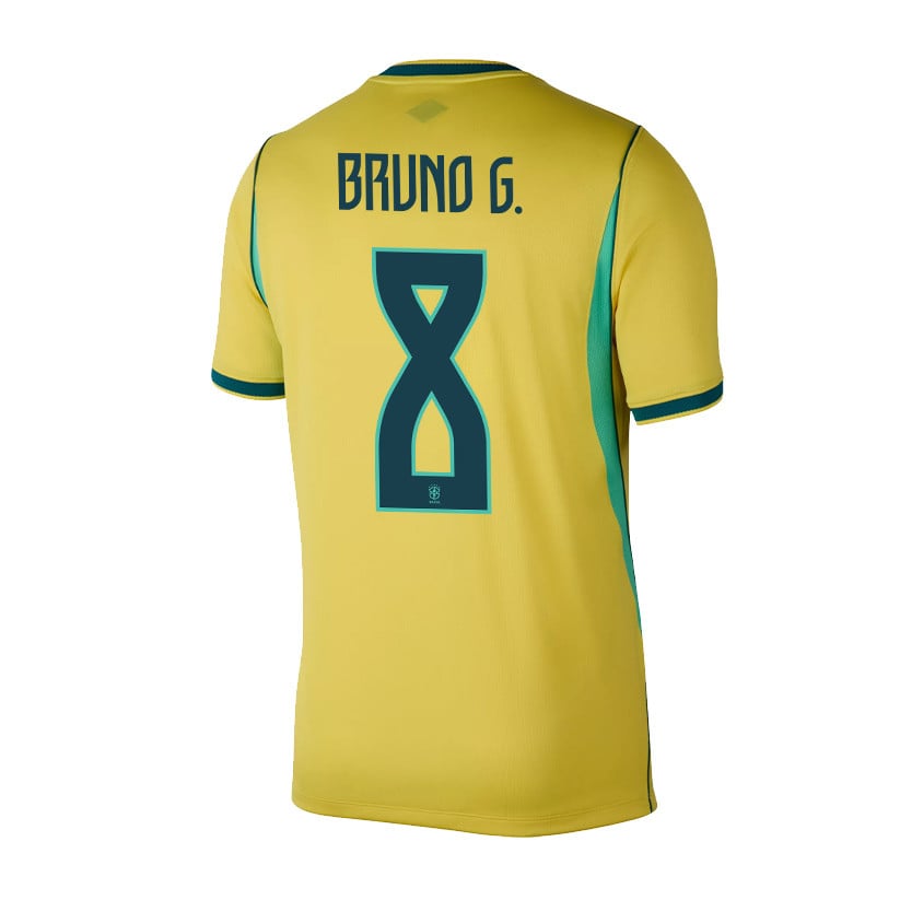 Bruno Guimarães 8 Brazil National Team 2026 Home Jersey - Yellow, Men
