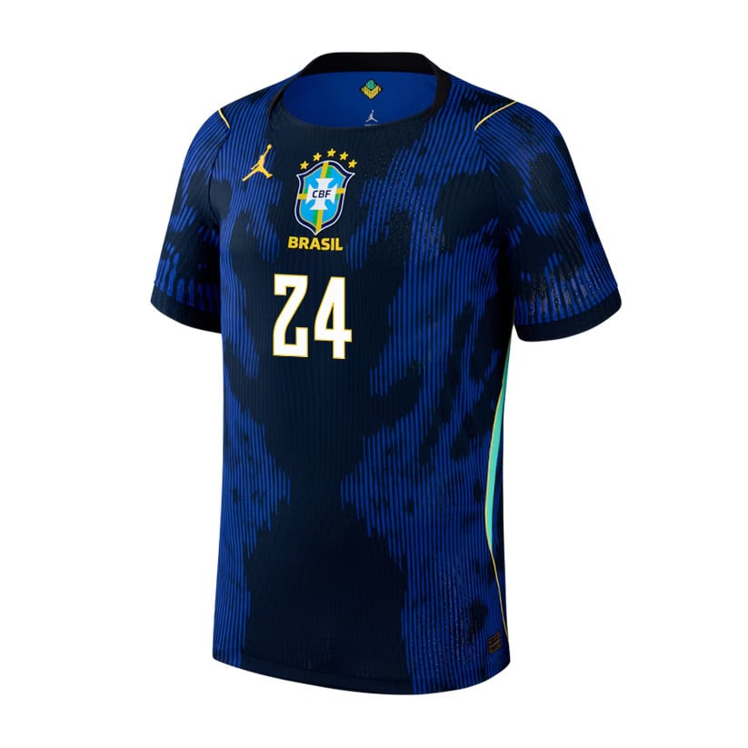 Gleison Bremer 24 Brazil National Team 2026 Away Jersey - Blue, Men