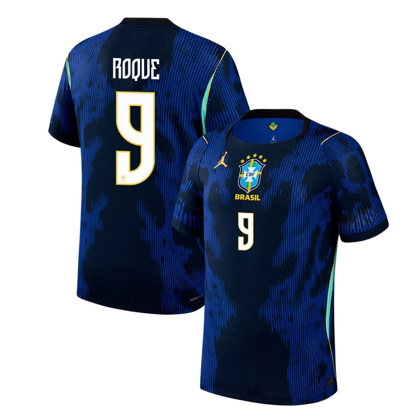 Vitor Roque 9 Brazil National Team 2026 Away Jersey - Blue, Men