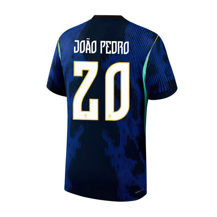 João Pedro 20 Brazil National Team 2026 Away Jersey - Blue, Men